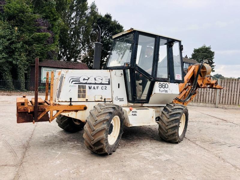 CASE 860 TURBO 4WD PIPE LAYER C/W VIBRATING PLOW & FRONT WEIGHTS *VIDEO*