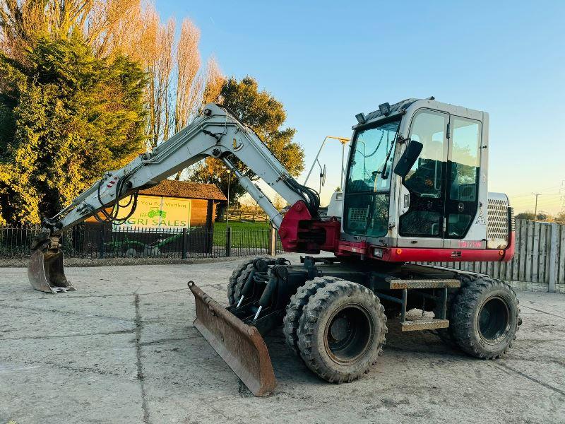 TAKEUCHI TB175W 4WD WHEELED EXCAVATOR *YEAR 2010* C/W BUCKET *VIDEO*