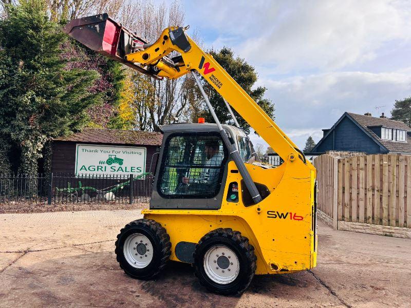 WACKER NEUSON SW16 SKIDSTEER *YEAR 2017, 1704HOURS* C/W HYDRAULIC LOCKING PINS *VIDEO*