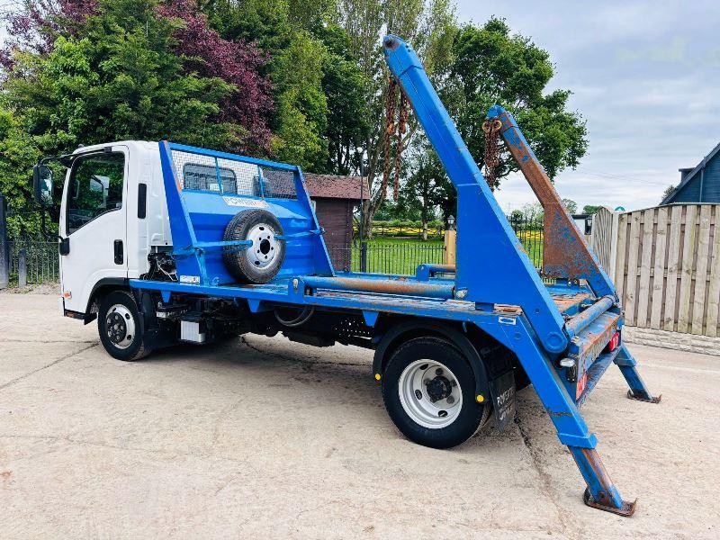 ISUZU CRAFTER 4X2 SKIP LORRY *YEAR 2022, ONLY 21440 MILES C/W EXTENDABLE ARM *VIDEO* 