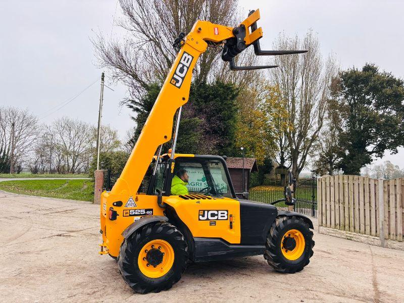 JCB 525-60 4WD TELEHANDLER *YEAR 2017, 3416 HOURS* C/W PALLET TINES *VIDEO*