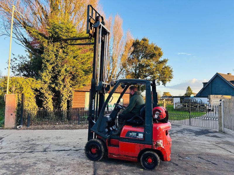 NISSAN 15 FORKLIFT C/W SIDE SHIFT *VIDEO*