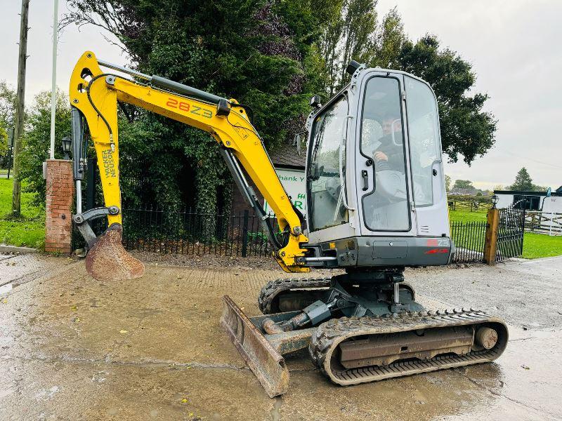 WACKER NEUSON 28Z3 EXCAVATOR *YEAR 2013, 3140 HOURS* C/W VERTICLE DIG SYSTEM *VIDEO*