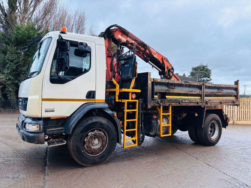 DAF LF55.220 4X2 TIPPER LORRY C/W ATLAS 92.2 CRANE *VIDEO*