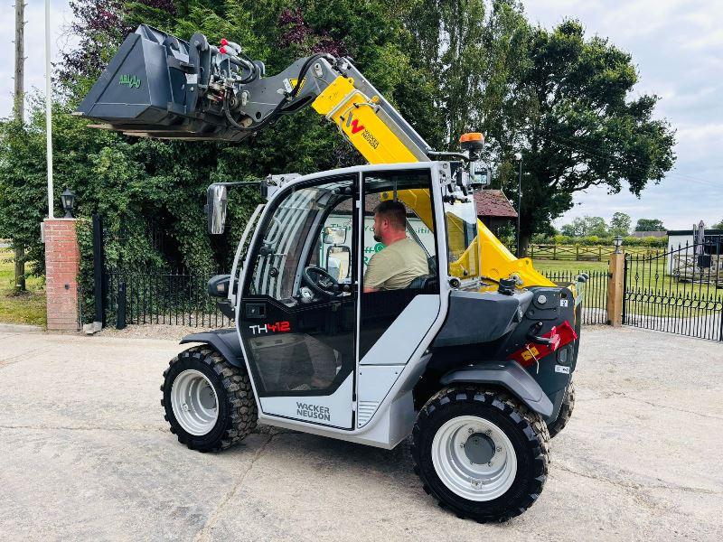 WACKER NEUSON TH412 4WD TELEHANDLER *ONLY 18 HOURS* C/W TINES & BUCKET *VIDEO*