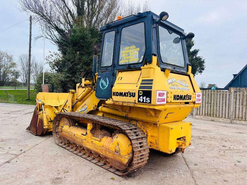 KOMATSU D41S-3 TRACKED DROTT C/W THREE IN ONE BUCKET *VIDEO*