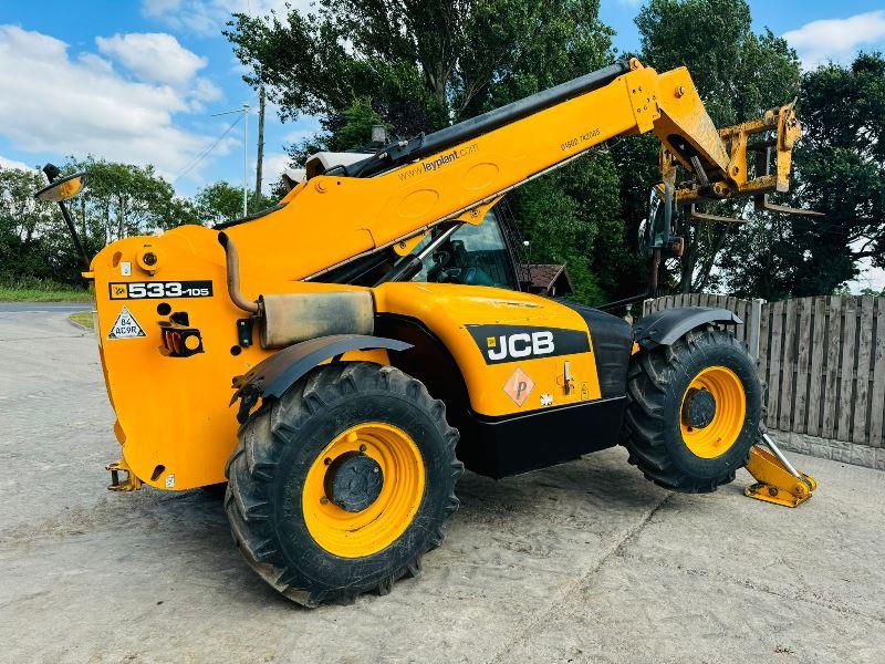 JCB 533-105 4WD TELEHANDLER *10.5 METER REACH* C/W PALLET TINES *VIDEO*