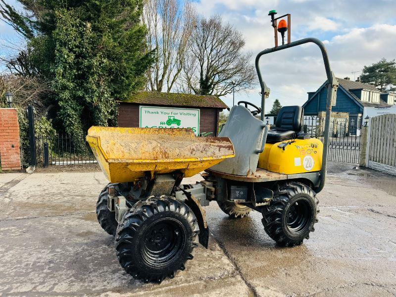 WACKER NEUSON 1501 4WD SWIVEL TIP DUMPER*1763 HOURS* C/W ROLE BAR *VIDEO*