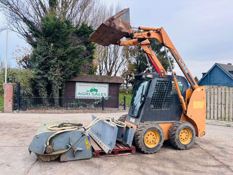 CASE 410 SKIDSTEER *912 HOURS, 1 OWNER FROM NEW* C/W SWEEPER, PLOW, BUCKET *VIDEO*