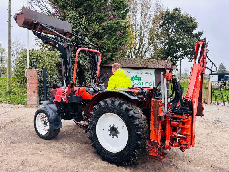 GOLDINE STAR 75 4WD TRACTOR C/W FRONT LOADER & BACK ACTOR 