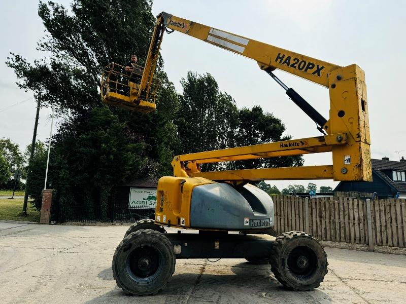 HAULOTTE HA20TPX AIREL PLATFORM *20M REACH, YEAR 2012* C/W 4 WHEEL STEER *VIDEO*