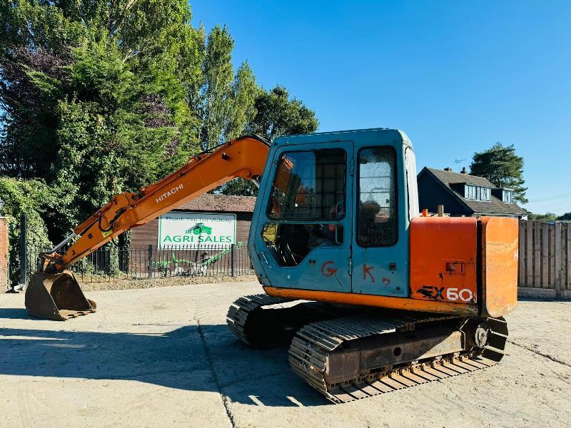 HITACHI EX60 TRACKED EXCAVATOR C/W BUCKET *VIDEO*