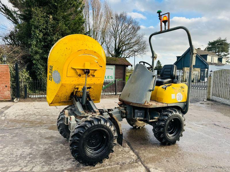 WACKER NEUSON 1501 4WD SWIVEL TIP DUMPER*1763 HOURS* C/W ROLE BAR *VIDEO*