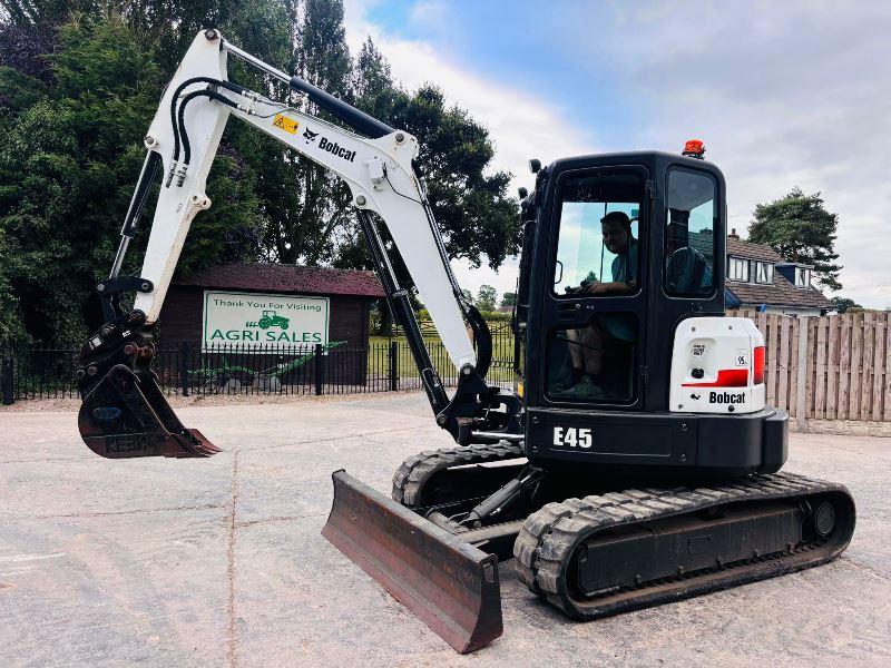 BOBCAT E45 TRACKED EXCAVATOR *YEAR 2019, ONLY 1700 HOURS* C/W QUICK HITCH *VIDEO*