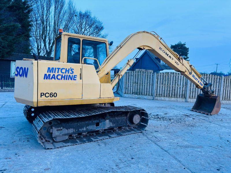 KOMATSU PC60 TRACKED EXCAVATOR *C/W BUCKET*VIDEO*