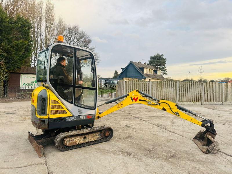 WACKER NEUSON ET17 EXCAVATOR *YEAR 2017, 2510 HOURS* C/W QUICK HITCH 