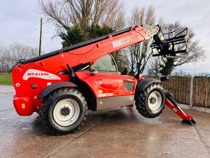 MANITOU MT-X1840 4WD TELEHANDLER *18 METER REACH* C/W PALLET TINES *VIDEO*