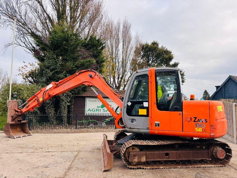 HITACHI ZAXIS 80SBLC TRACKED EXCAVATOR C/W QUICK HITCH BUCKET *VIDEO*