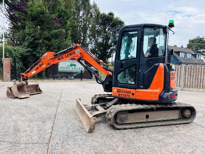 HITACHI ZX48U-5A EXCAVATOR *ZERO SWING, YEAR 2018* C/W 2 X BUCKET'S *VIDEO*