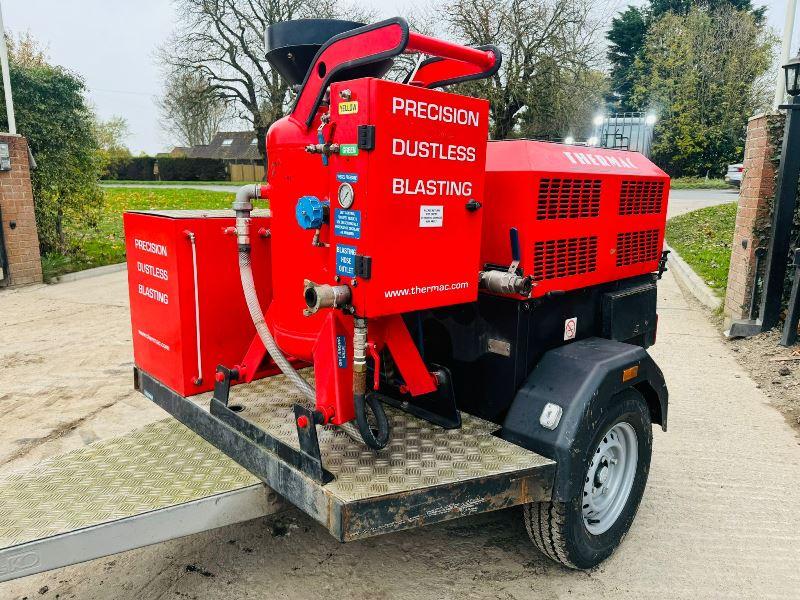 THERMAC PORTABLE SAND BLASTER C/W INGERSOL RAND COMPRESSOR