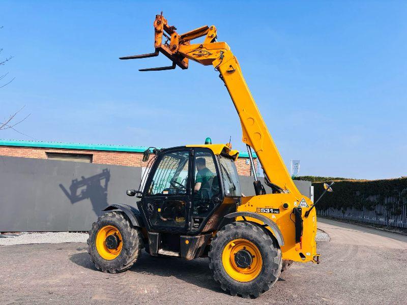 JCB 531-70 YEAR 2019 *ONLY 1438 HOURS* C/W PALLET TINES*VIDEO*