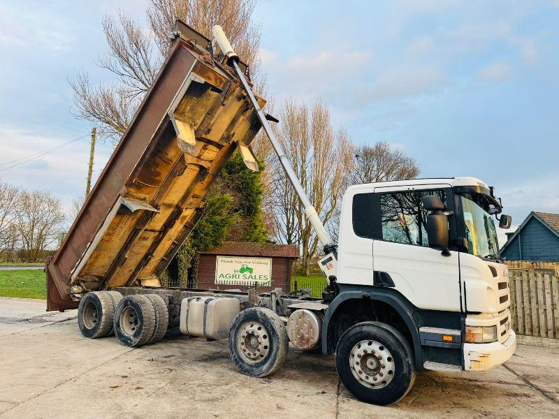 SCANIA P380 8X4 DOUBLE DRIVER TIPPER LORRY C/W MANUAL GEAR BOX 