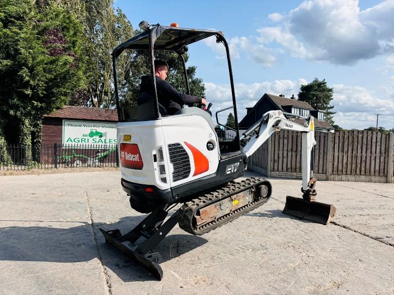 BOBCAT E17 TRACKED EXCAVATOR *YEAR 2019, 1467 HOURS* C/W EXPANDING TRACKS *VIDEO*