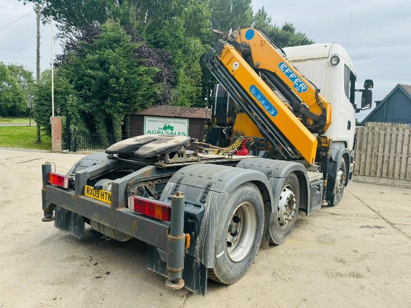 SCANIA R480 6X2 TRACTOR UNIT *MOT'D TILL FEB 2025* C/W EFFER 220/32 CRANE *VIDEO*