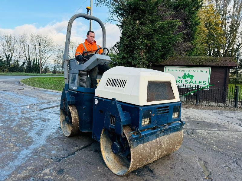 BENFORD TV1200 DOUBLE DRUM ROLLER *1902 HOURS* C/W KUBOTA ENGINE & ROLE BAR *VIDEO*