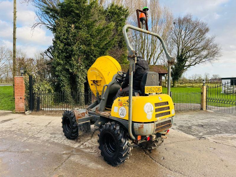 WACKER NEUSON 1501 4WD SWIVEL TIP DUMPER*1763 HOURS* C/W ROLE BAR *VIDEO*