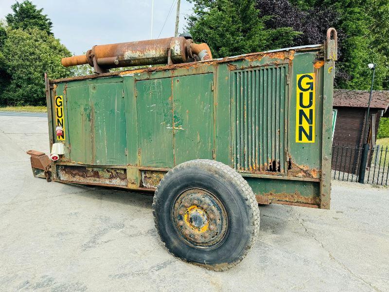 STAMFORD 300KVA SINGLE AXLE TOWABLE GENERATOR C/W CUMMINS ENGINE 