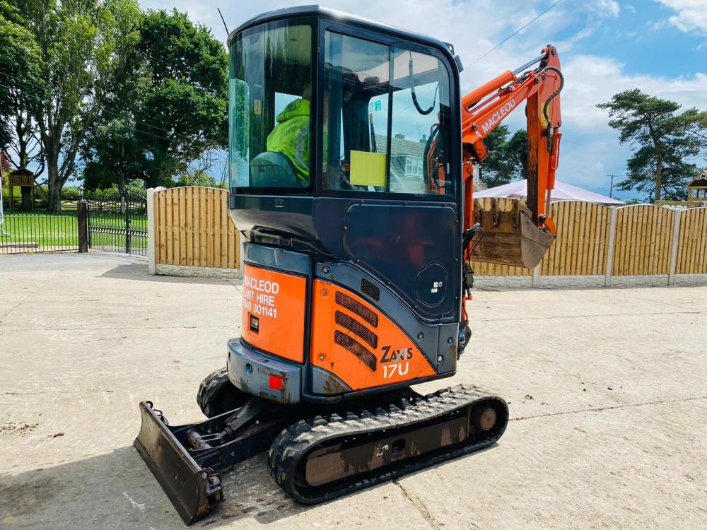 HITACHI ZX17 EXCAVATOR * YEAR 2009 , ONLY 2497 HOURS * C/W EXPANDING ...