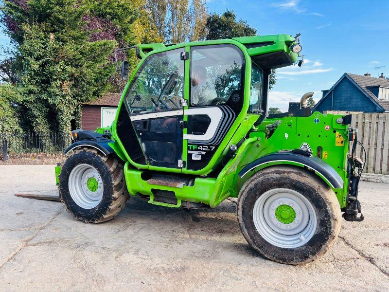 MERLO TF42.7 - 156 TELEHANDLER *YEAR 2017, AG-SPEC* C/W PALLET TINES *VIDEO*