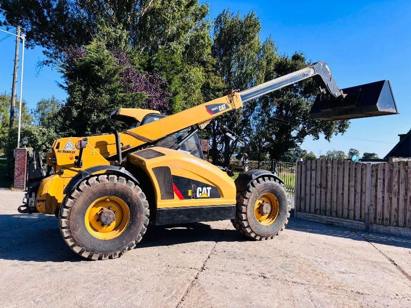 CATERPILLAR TH407C 4WD TELEHANDLER *AG-SPEC, YEAR 2016* C/W NEW BUCKET *VIDEO*