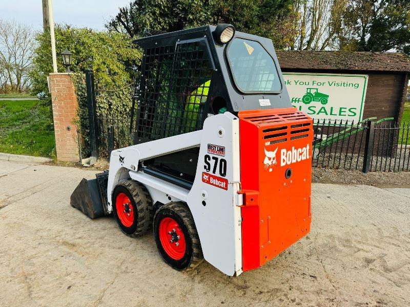 BOBCAT S70 SKIDSTEER *ONLY 346 HOURS, YEAR 2017* C/W BUCKET *VIDEO*