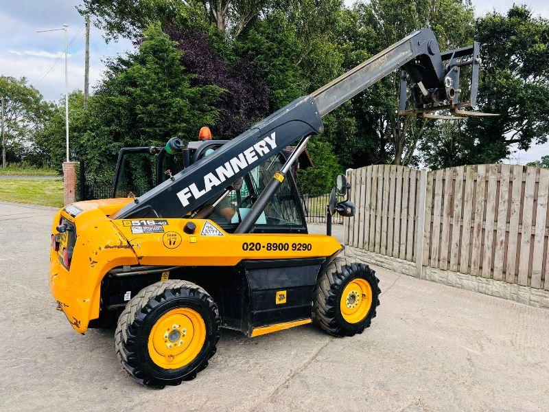 JCB 516-40 4WD TELEHANDLER *YEAR 2018, 3066 HOURS* C/W PALLET TINES *VIDEO*