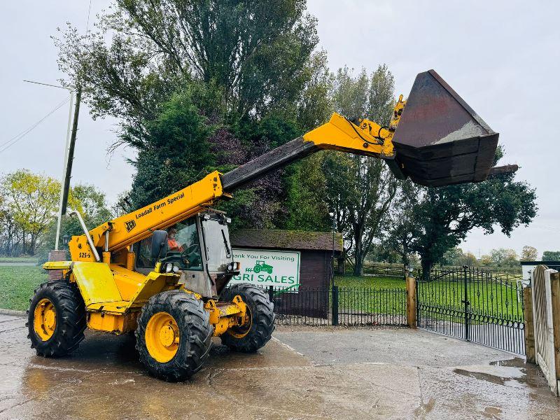 JCB 525-58 4WD TELEHANDLER *AG-SPEC* C/W BUCKET, PALLET TINES & TINE EXTENSIONS