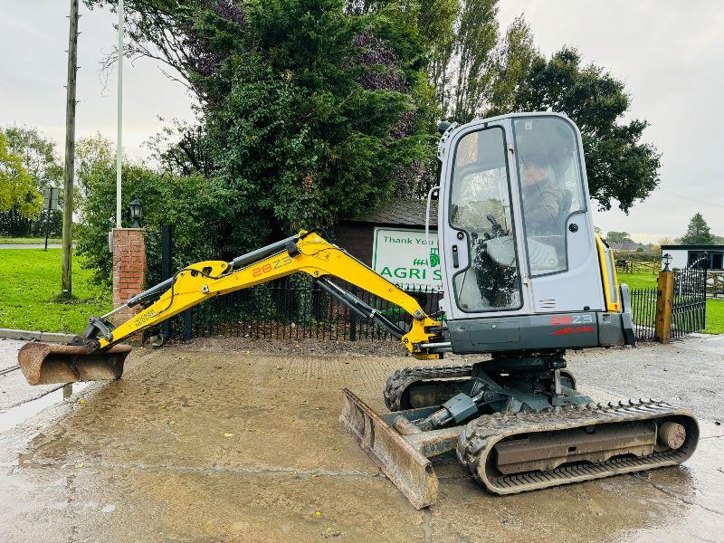 WACKER NEUSON 28Z3 EXCAVATOR *YEAR 2013, 3140 HOURS* C/W VERTICLE DIG SYSTEM *VIDEO*