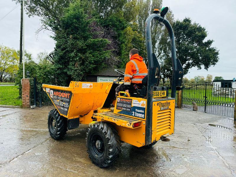 THWAITES 3 TONNE 4WD DUMPER *YEAR 2018, ONLY 1355 HOURS, ROAD REGISTERED* VIDEO*