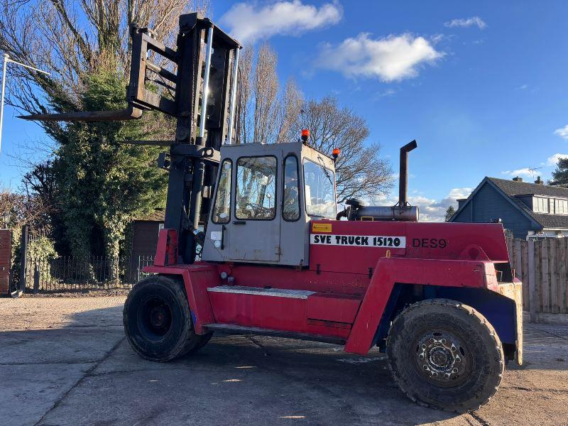 SVE TRUCK 15120 15 TON FORKLIFT C/W TINE POSITIONER & SIDE SHIFT *VIDEO*