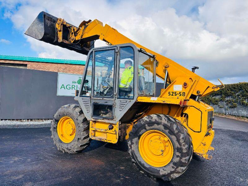 JCB 525-58 TELEHANDLER C/W BUCKET AND TINES*VIDEO*