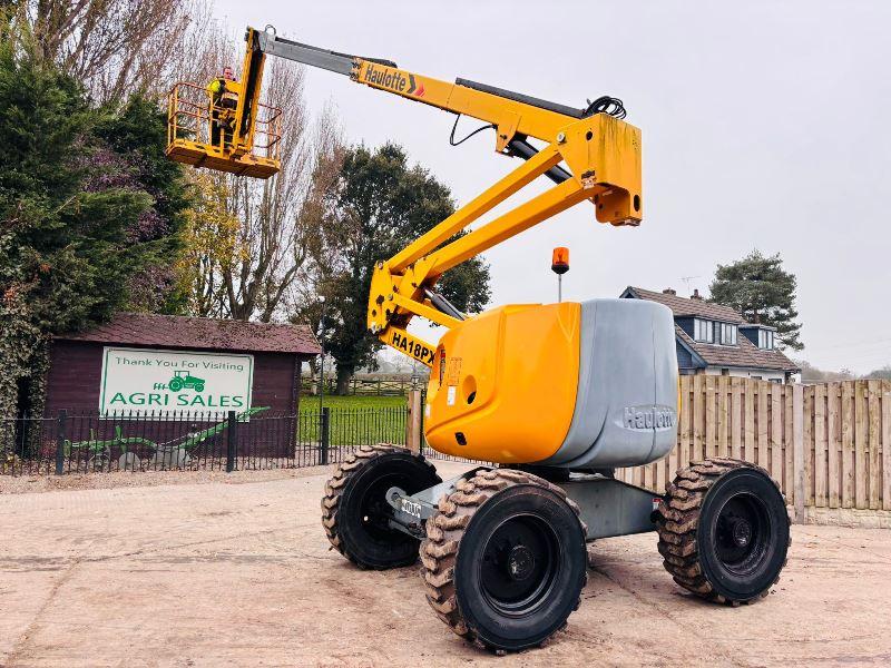 HAULOTTE HA18PX AIREL PLATFORM *18M REACH* C/W 4 WHEEL STEER *VIDEO*