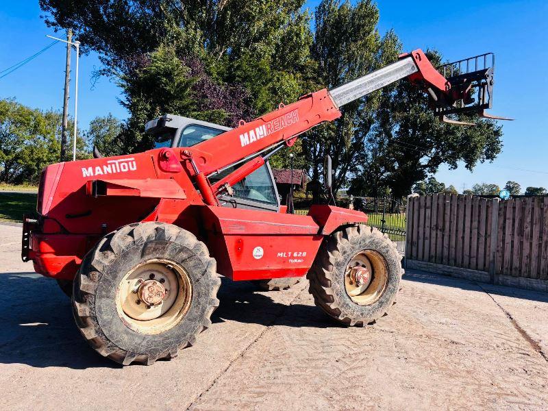 MANITOU MLT628 TURBO 4WD TELEHANDLER C/W PALLET TINES *VIDEO*