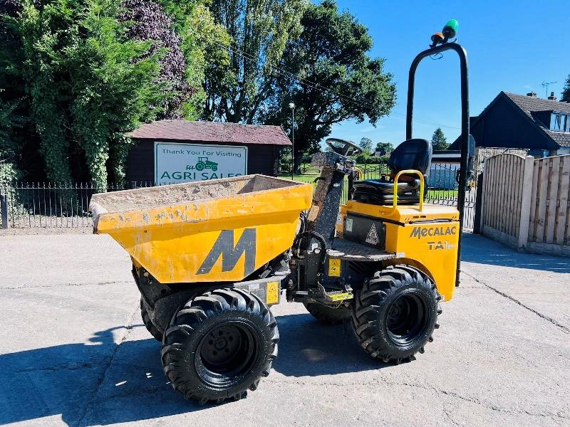 MECALAC TA1 1 TON HIGH TIP DUMPER YEAR 2018 C/W ROLE BAR *VIDEO*