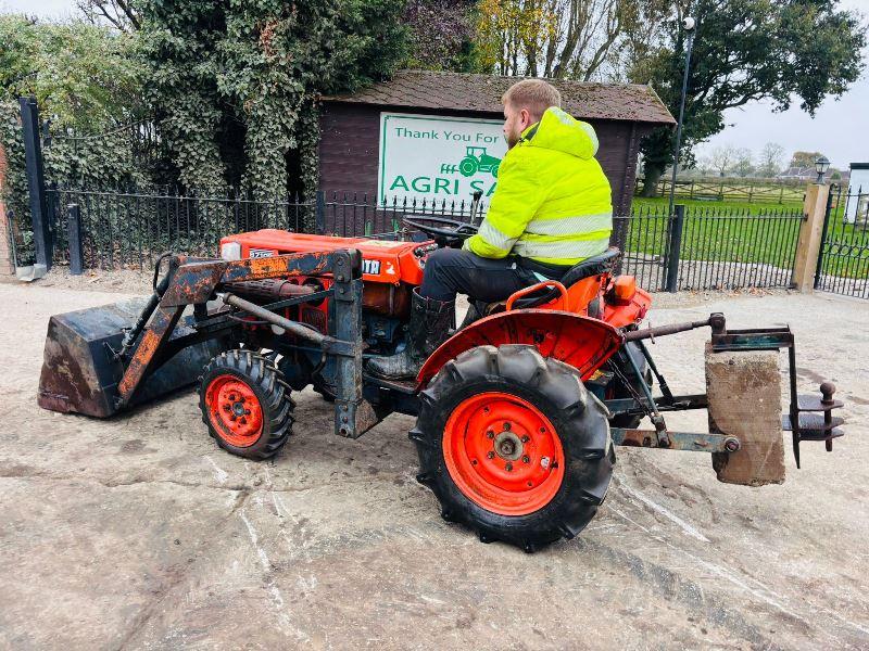 KUBOTA B7100D 4WD TRACTOR C/W FRONT LOADER & REAR WEIGHT BLOCK 