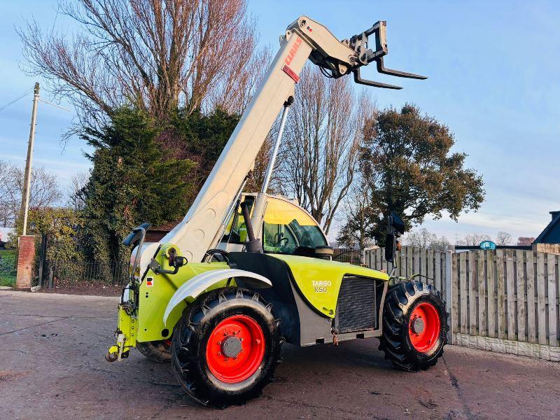 CLAAS TARGO K50 4WD TELEHANDLER *AG-SPEC, 6180 HOURS* C/W PICK UP HITCH *VIDEO*