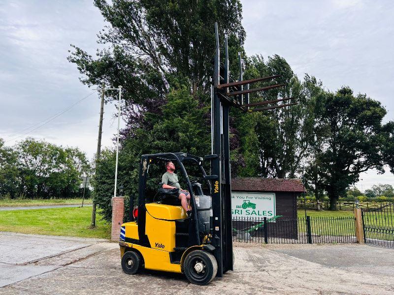 YALE GLP35VX FORKLIFT *YEAR 2018, HIGH RISED CABIN* C/W TINE POSITIONER *VIDEO*