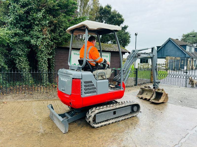 TAKEUCHI TB016 TRACKED EXCAVATOR C/W QUICK HITCH & 3 X BUCKETS *VIDEO*