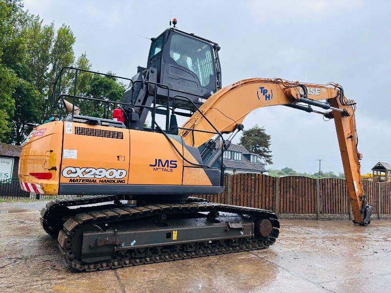 CASE CX290D HIGH RISE CABIN TRACKED EXCAVATOR *YEAR 2017* C/W QUICK HITCH *VIDEO*