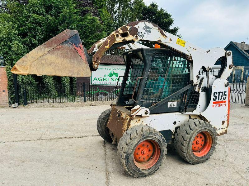 BOBCAT S175 HIGH LIFT SKIDSTEER *HIGH FLOW* C/W BUCKET *VIDEO*